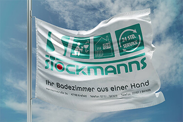 Logo Stockmanns auf Flagge